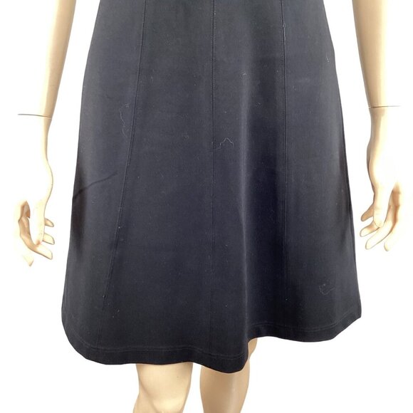 J.Crew Black Laser‎ Cut Lace Short Sleeve Dress Size 2 Fit & Flare Eyelet - Picture 8 of 8